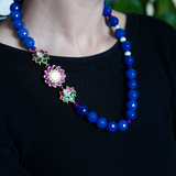 Royal blue agate beans