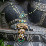 Statement Temple necklace with a cresent moon figure ( Temple Collection )
