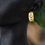 Silver: Radiant Straight with Swarovski Flower Earring Set Gold: Radiant Straight with Swarovski Flower Earring Set