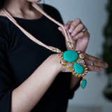 Stunning Turquoise and kundan studded pendant