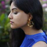 Simran - Nickel-free, bird inspired gold plated earrings