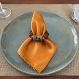 Krobo Recycled Glass Beads With African Brass (Napkin Holder)