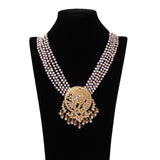 Statement necklace with Amethyst beads