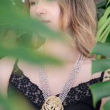 Statement necklace with Amethyst beads