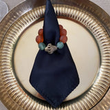 Krobo Recycled Glass Beads With African Brass (Napkin Holder)