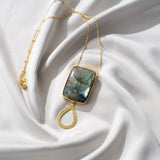 Labradorite Stone Pendant Chain ( Tiana Collection)