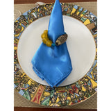 Krobo Recycled Glass Beads With African Brass (Napkin Holder)