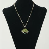 Neckpiece made with pearls, silver, kundan, kemp stones and onyx stone