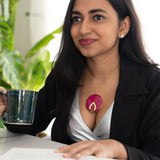 Hot Pink Jade Stone Pendant Chain