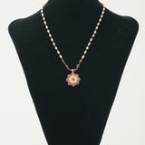 Unique Silver neckpiece with flower-shaped pendant