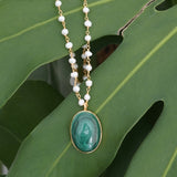 Unique Malachite stone neckpiece
