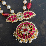 Vibrant temple pendant neckpiece (Roohi Collection)