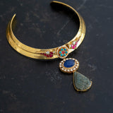 Natural stones studded Hasli necklace ( Diksha Collection)