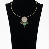 Unique neckpiece handcrafted with Coin