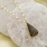 A very unique and dainty picture Jasper pendant