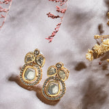 Moozanite polki stone Pendant set