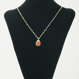 Handcrafted dainty neckpiece made with pearls, silver, aventurine stone