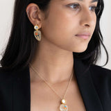 Citrine Stone and Kundan pendant neckpiece