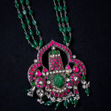 Statement necklace with a unique kemp stones studded pendant