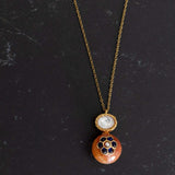 Orange Agate Stone & Kundan neckpiece