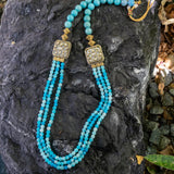 Turquoise Agate beads necklace