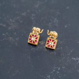Handcrafted intricately designed hasli and earrings set