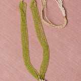 Statement necklace handcrafted with Silver and Citrine stone beads