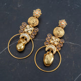 Stunning statement earrings with semi-precious embellishments