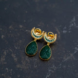 Dual tone hasli necklace and earrings set ( Diksha Collection)