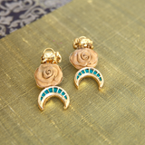 Elegant floral fusion earrings - Fiza collection