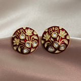 Heritage red glow round Pendant set
