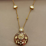 Heritage red glow round Pendant set