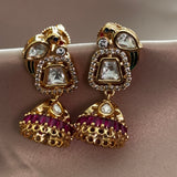 Kundan jhumki Pendant set