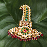 broad Kalgi - multicolor, in white and red