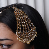 Jhoomar adorned with pearls and kundan embellishments :jhoomar collection, Regal Aura Jhoomar