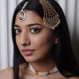 Jhoomar adorned with pearls and kundan embellishments :jhoomar collection, Regal Aura Jhoomar