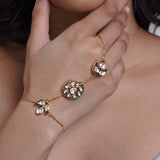 Ruhani Hathphool : handcrafted hathphool with intricate kundan detailing-Haath Phool Collection