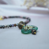 stunning green agate pendant