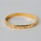 Gold plated with swaroski stone cuffs