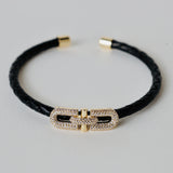 Gold plated flat link bracelet