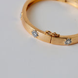 gold plated matt finish with swaroski stones