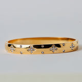Gold plated with swaroski stone cuffs