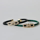 Gold plated flat link bracelet