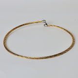 Gold and Silver color rope style hasli neckchain