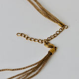 Net layered chain in brass