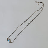 Evil eye in Silver color chain with Swarovski stones