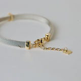 Silver and gold color matt finish bracelet