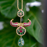 Multi-colored statement necklace