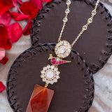 Bird pendant with Kundan chain