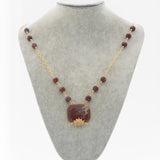 Brown Jasper Stone pendant chain